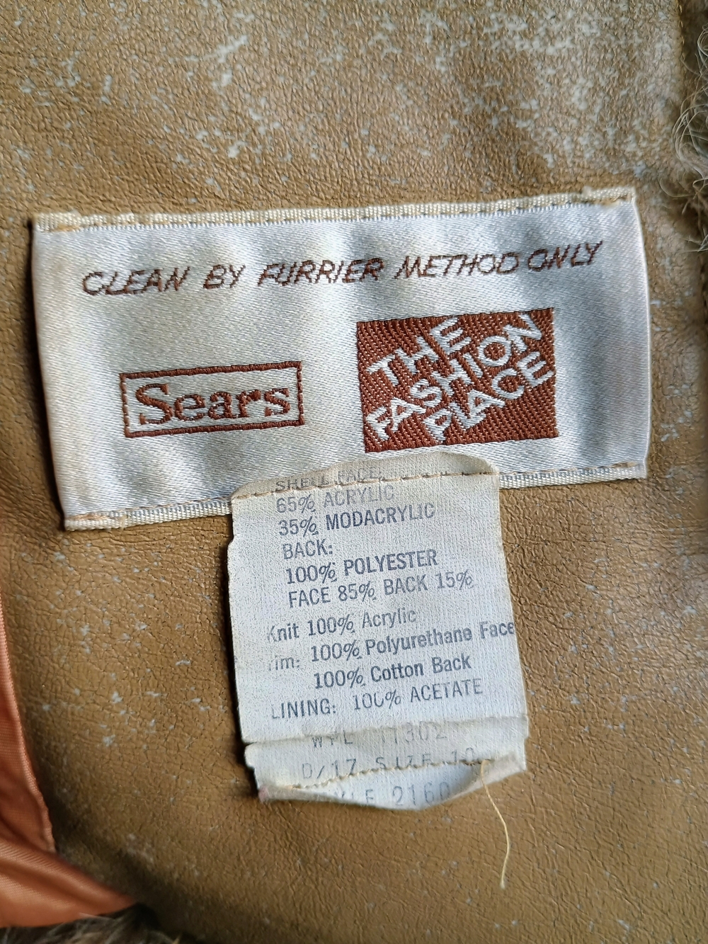 Sears Women's Brown Faux Fur & Knit Mixed Teddy Jacket - Picture 5 of 5